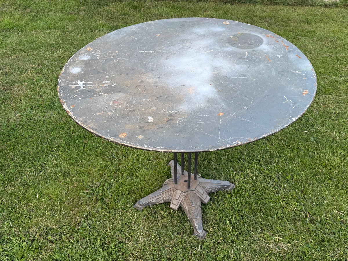 LOUIS VUITTON, TABLE DE BISTROT ART DECO, VERS 1930-photo-3