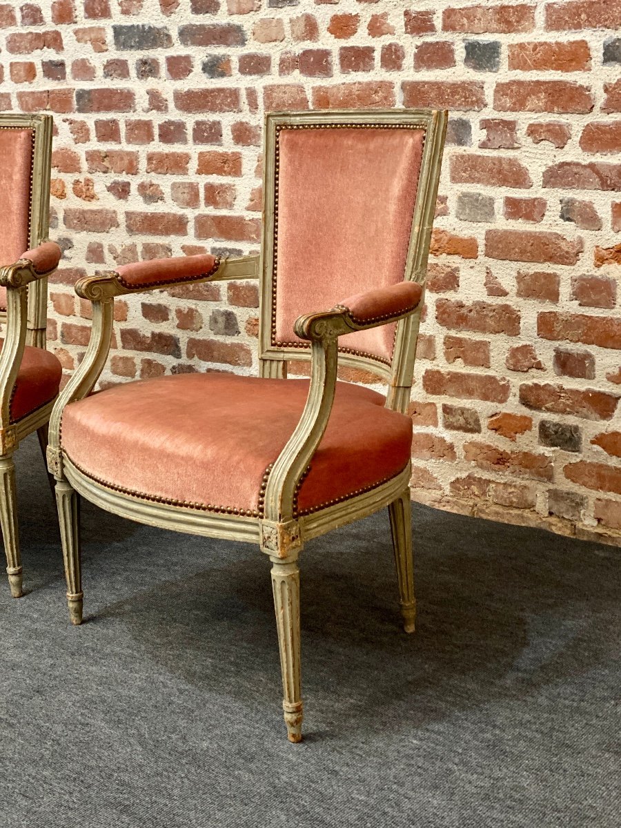 Pair Of Louis XVI Cabriolet Armchairs-photo-3