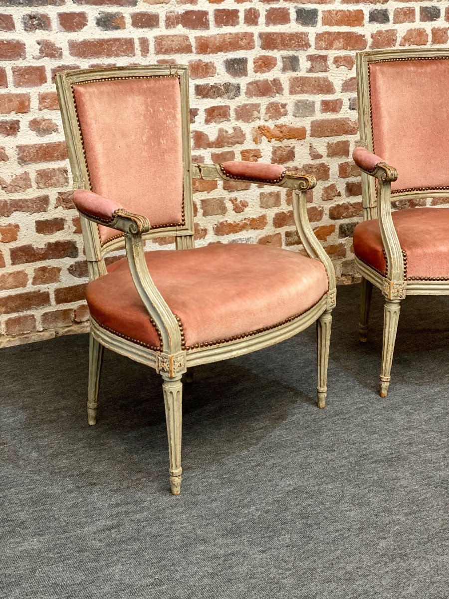 Pair Of Louis XVI Cabriolet Armchairs-photo-4