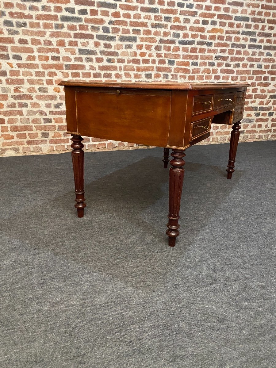 Louis Philippe Period Mahogany Flat Desk-photo-1