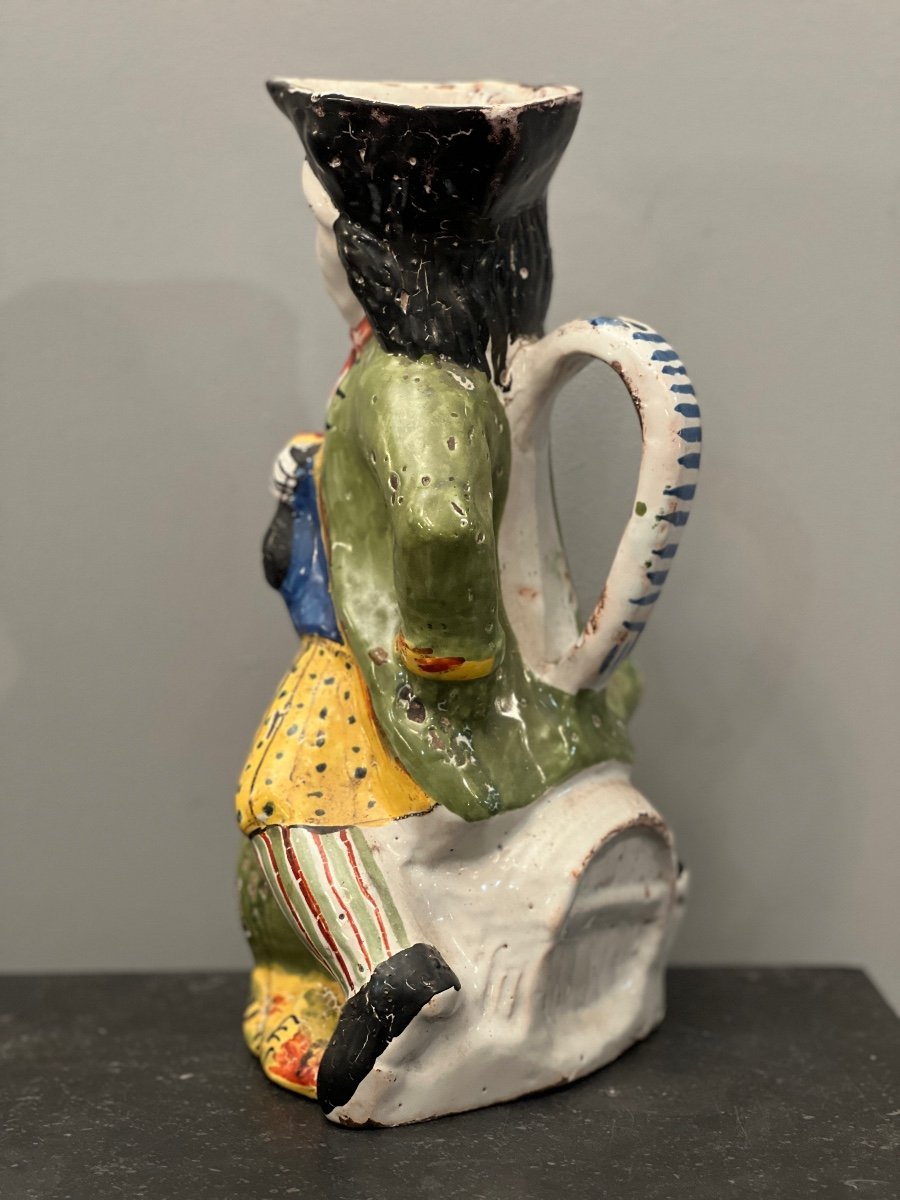 Pitcher Jacquot In Faience XIXth-photo-4