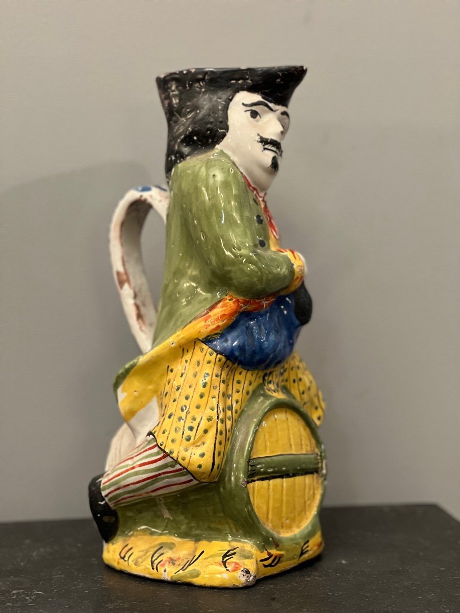 Pitcher Jacquot In Faience XIXth-photo-1