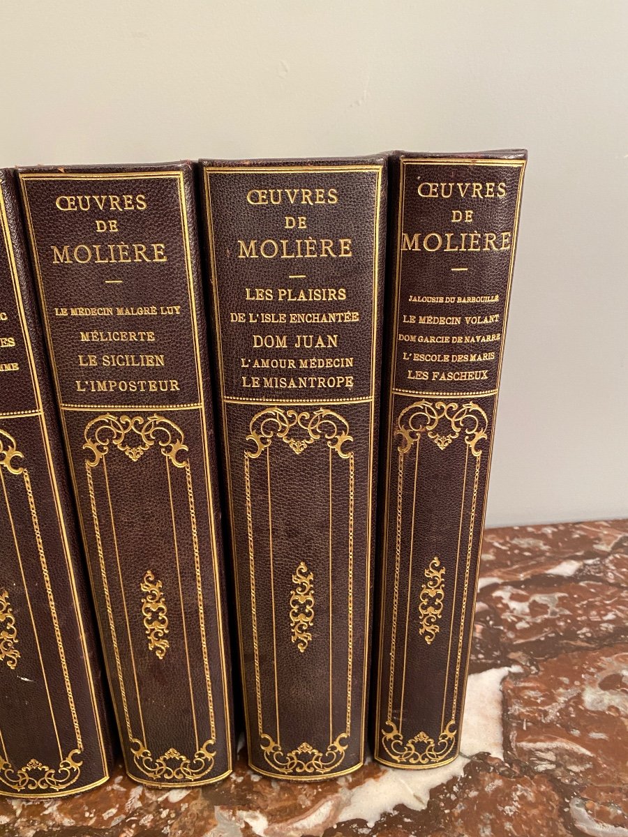 Oeuvres De Moliere  Jacques Leman   Testard Paris  8 Volumes-photo-4