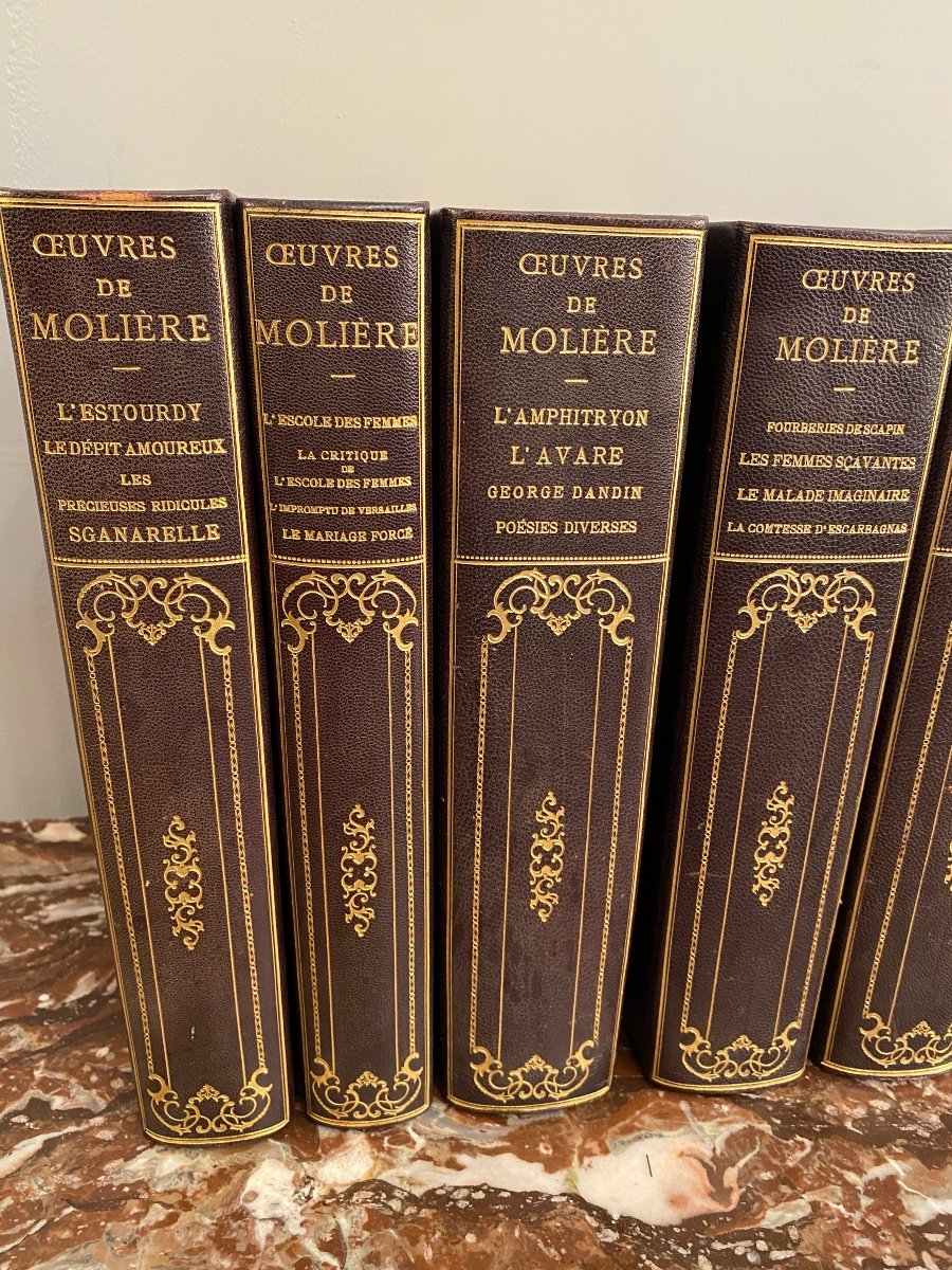 Oeuvres De Moliere  Jacques Leman   Testard Paris  8 Volumes-photo-5