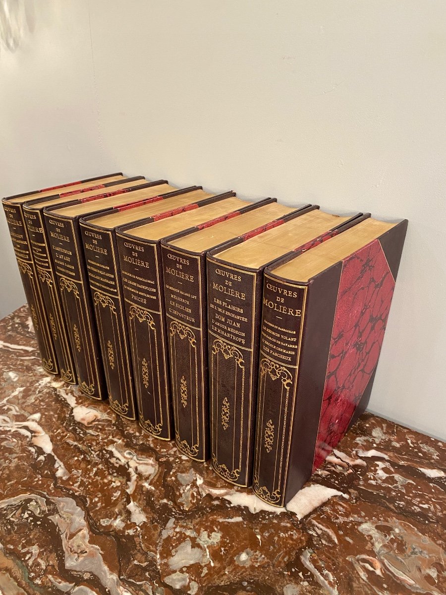 Oeuvres De Moliere  Jacques Leman   Testard Paris  8 Volumes-photo-8