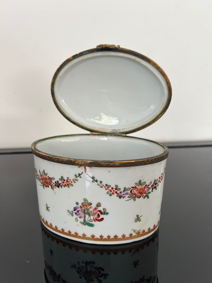 Small Box In Paris Porcelain Louis XVI Style 19th Time-photo-4