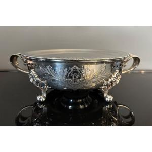 Silver Metal Dish Warmer Orfevre Christofle Period 19th