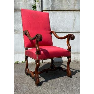 Louis XIV Period Walnut Armchair 17th Century