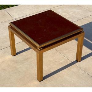 Maison Jansen, Table d'Appoint En Laiton Doré Circa 1970