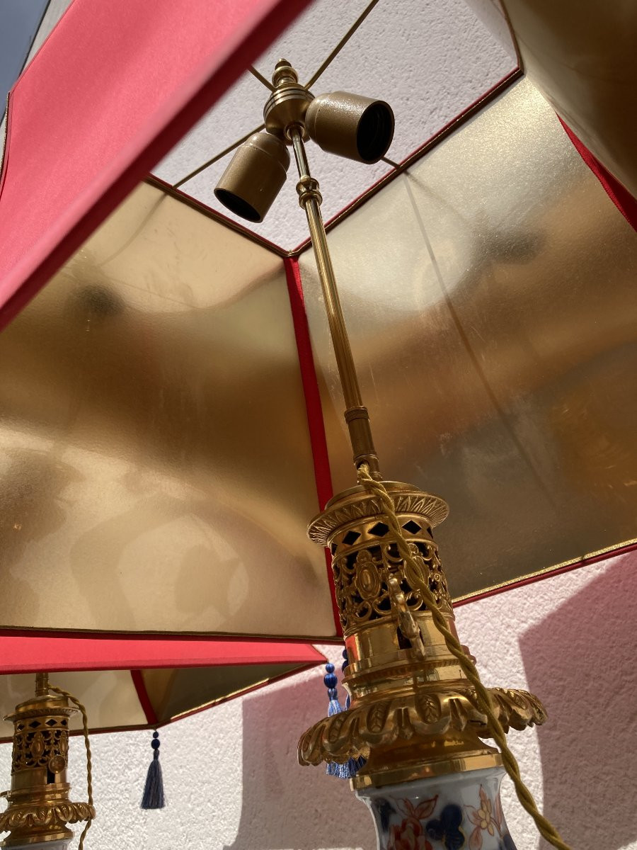 Pair Of Late 19th Century Imari Lamps-photo-4