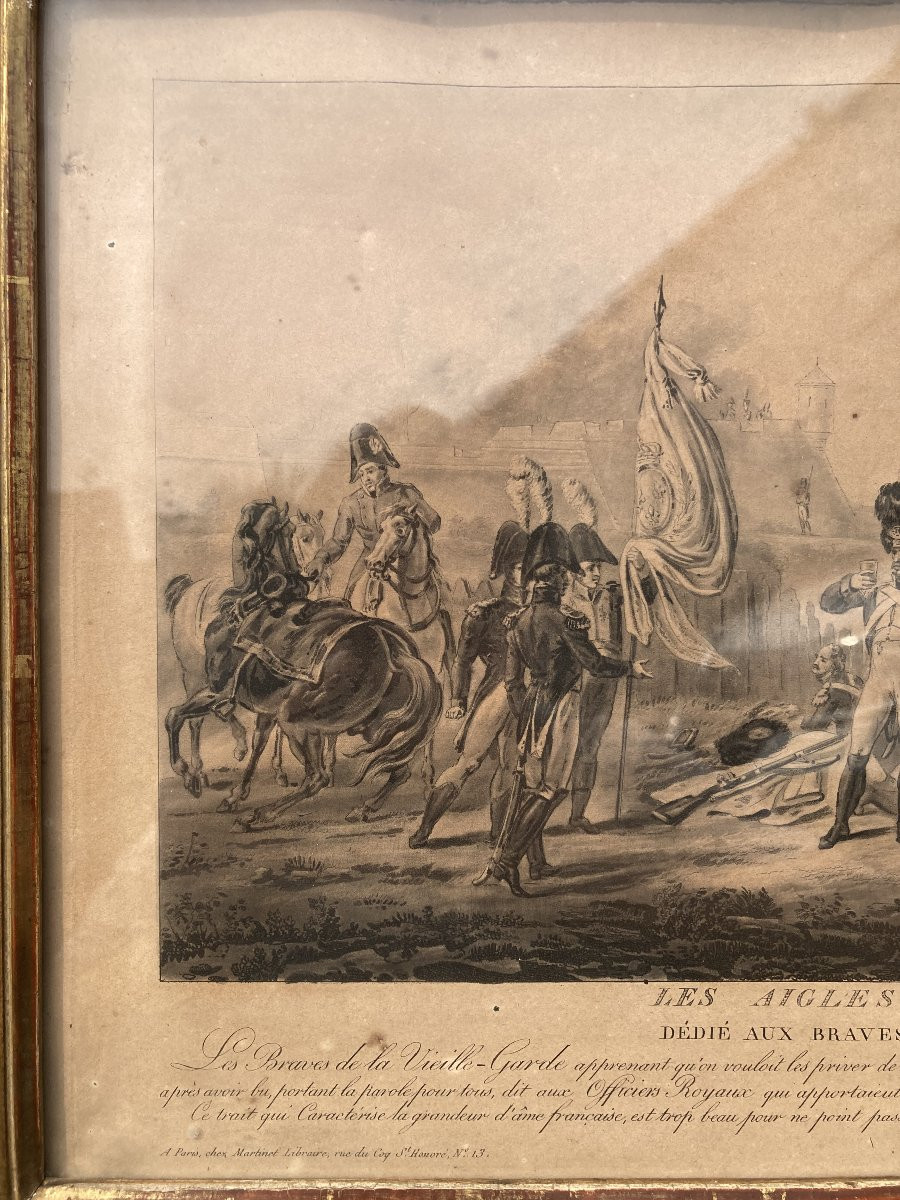 French Empire Lithograph, The Burnt Eagles, Published By Martinet In Paris, Bonapartist Theme-photo-3
