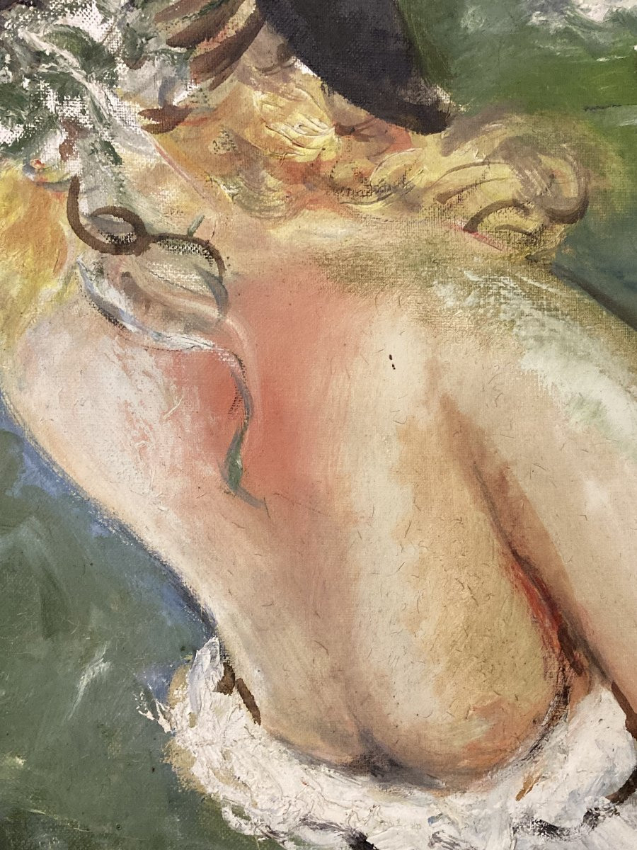 French School, Portrait Of An Elegant Parisian Woman, 1950s-photo-6