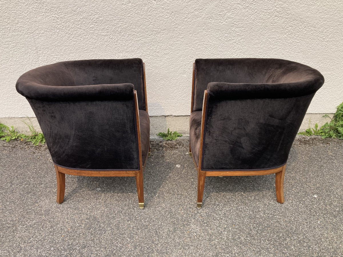 Pair Of Art Deco Armchairs, 1920s-photo-2