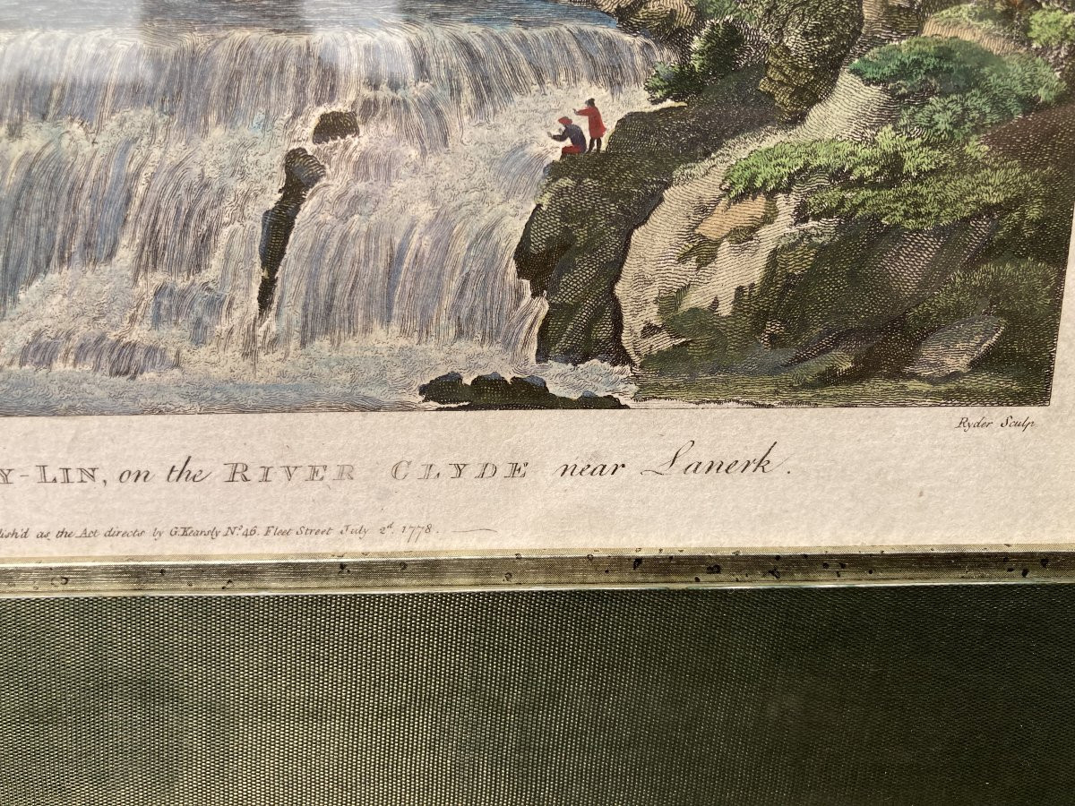 After Paul Sandby (1730-1809), Pair Of Hand-enhanced And Framed Landscape Prints-photo-3