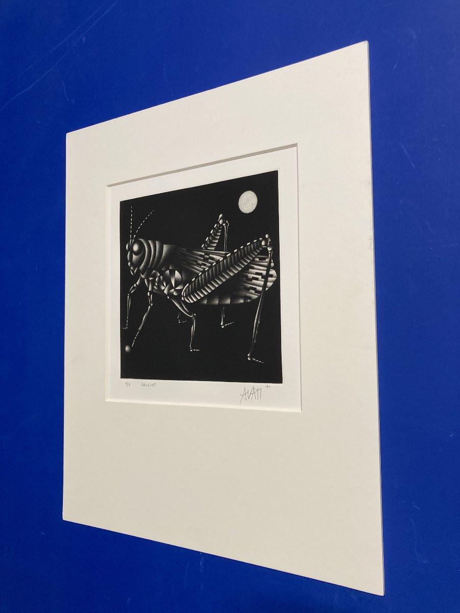 Mario Avati (1921-2009), Cricket, Mezzotint, 1970-photo-4