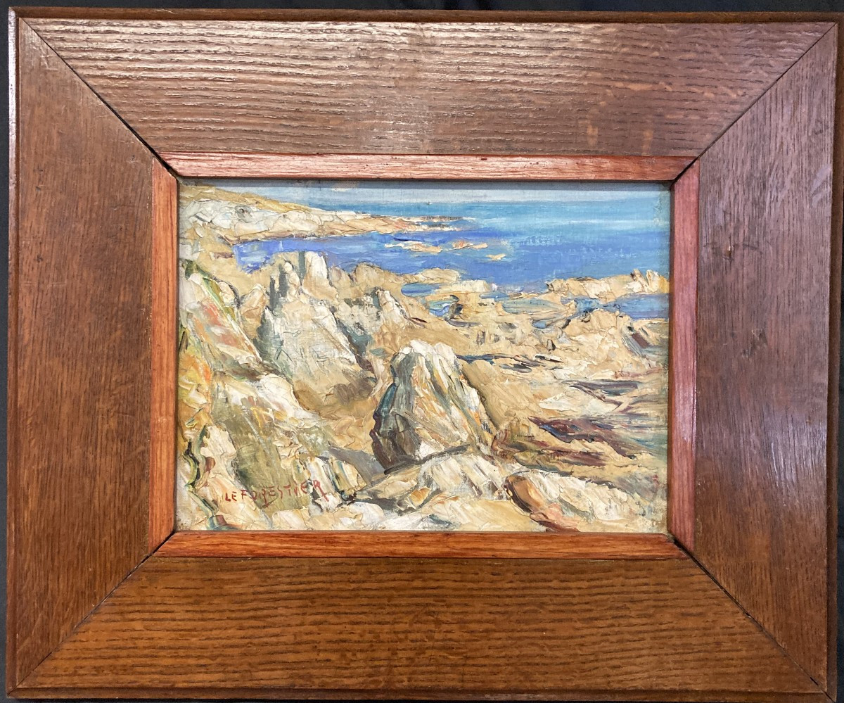 René LE FORESTIER (1903-1972), Côte Rochelaise, huile sur toile encadrée