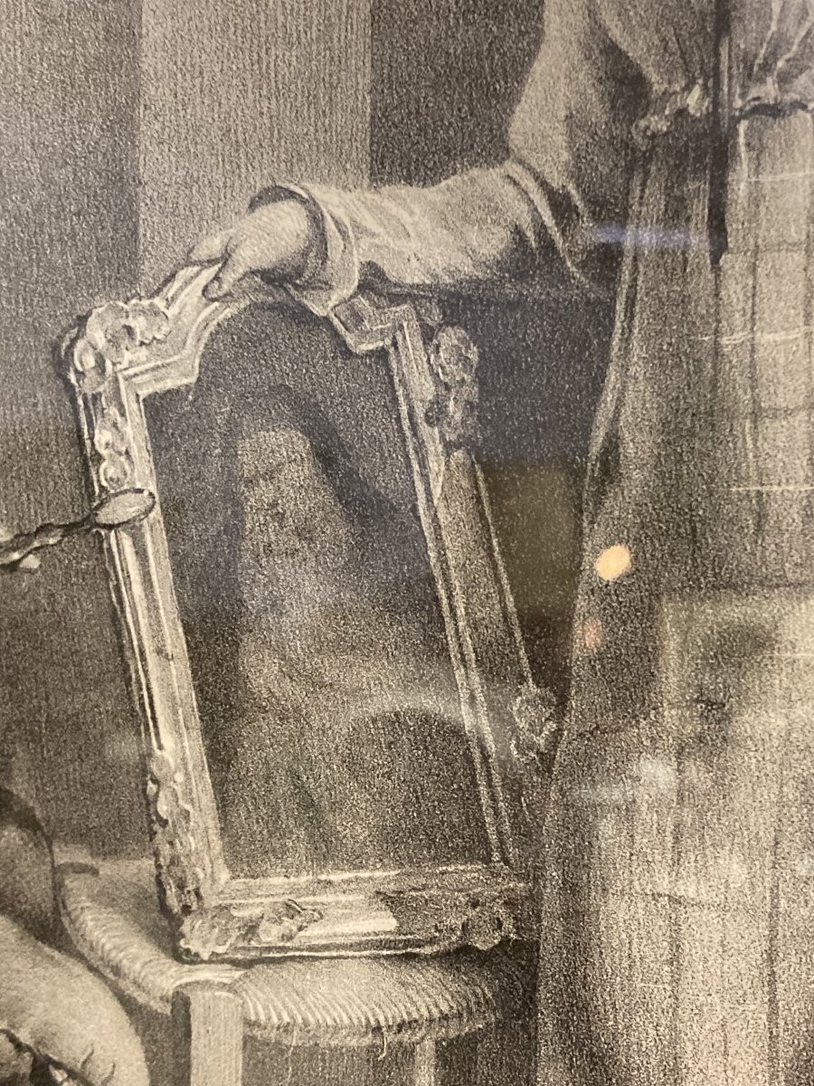 Édouard WATTIER (1793 - 1871), "Le Brocanteur" Lithographie encadrée-photo-5
