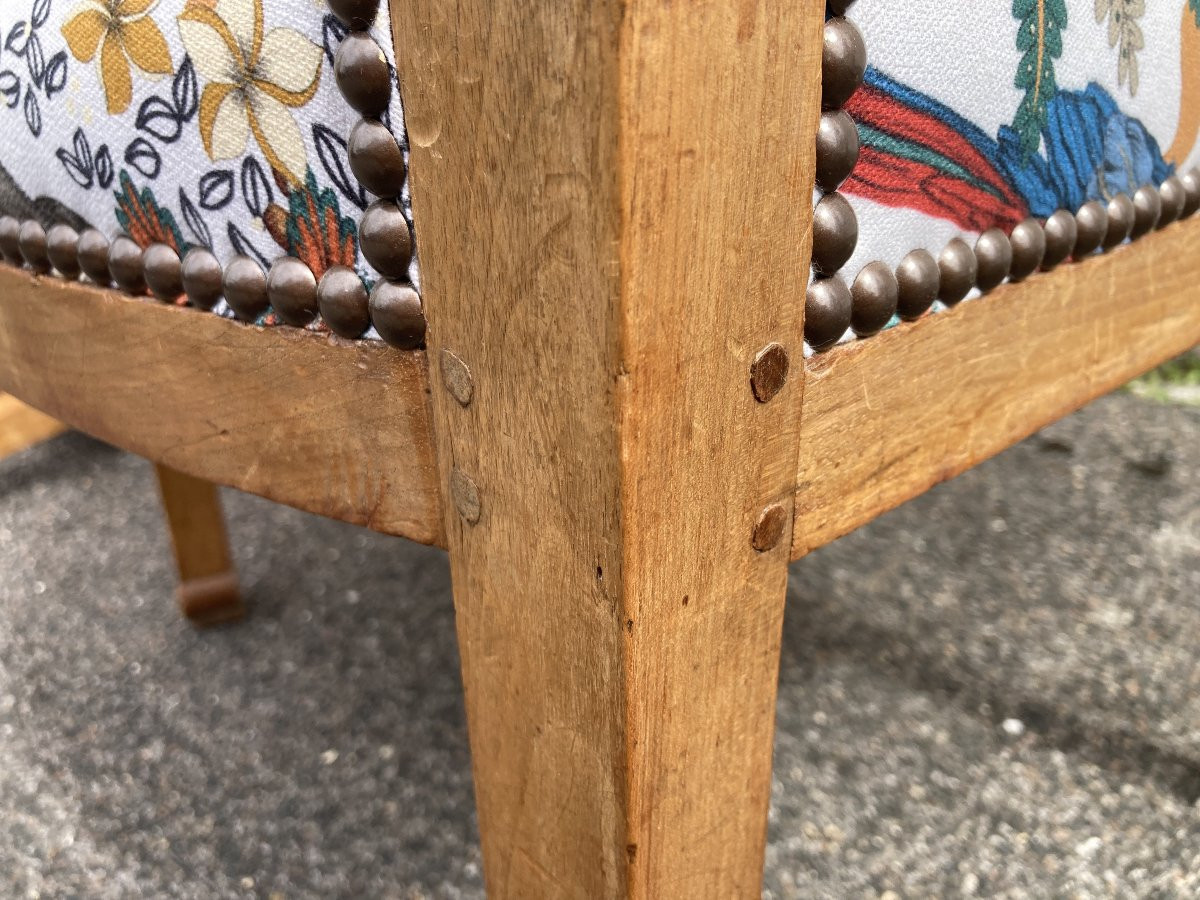 Set Of Four Reupholstered Directoire Period Armchairs-photo-5