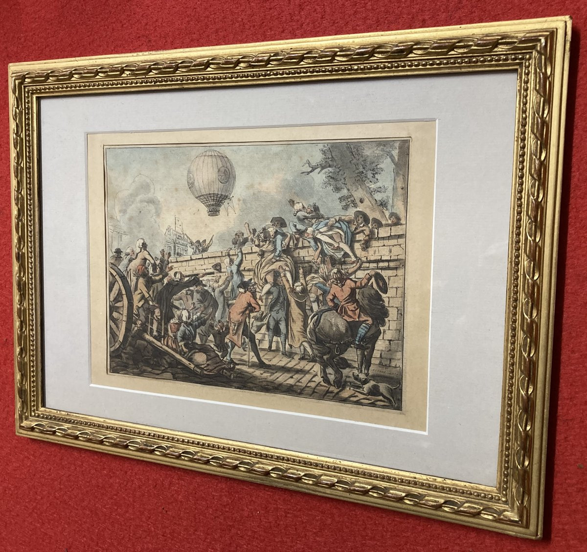 École Française XIXe siècle, Aux Amateurs de Physique, Estampe en couleurs-photo-8