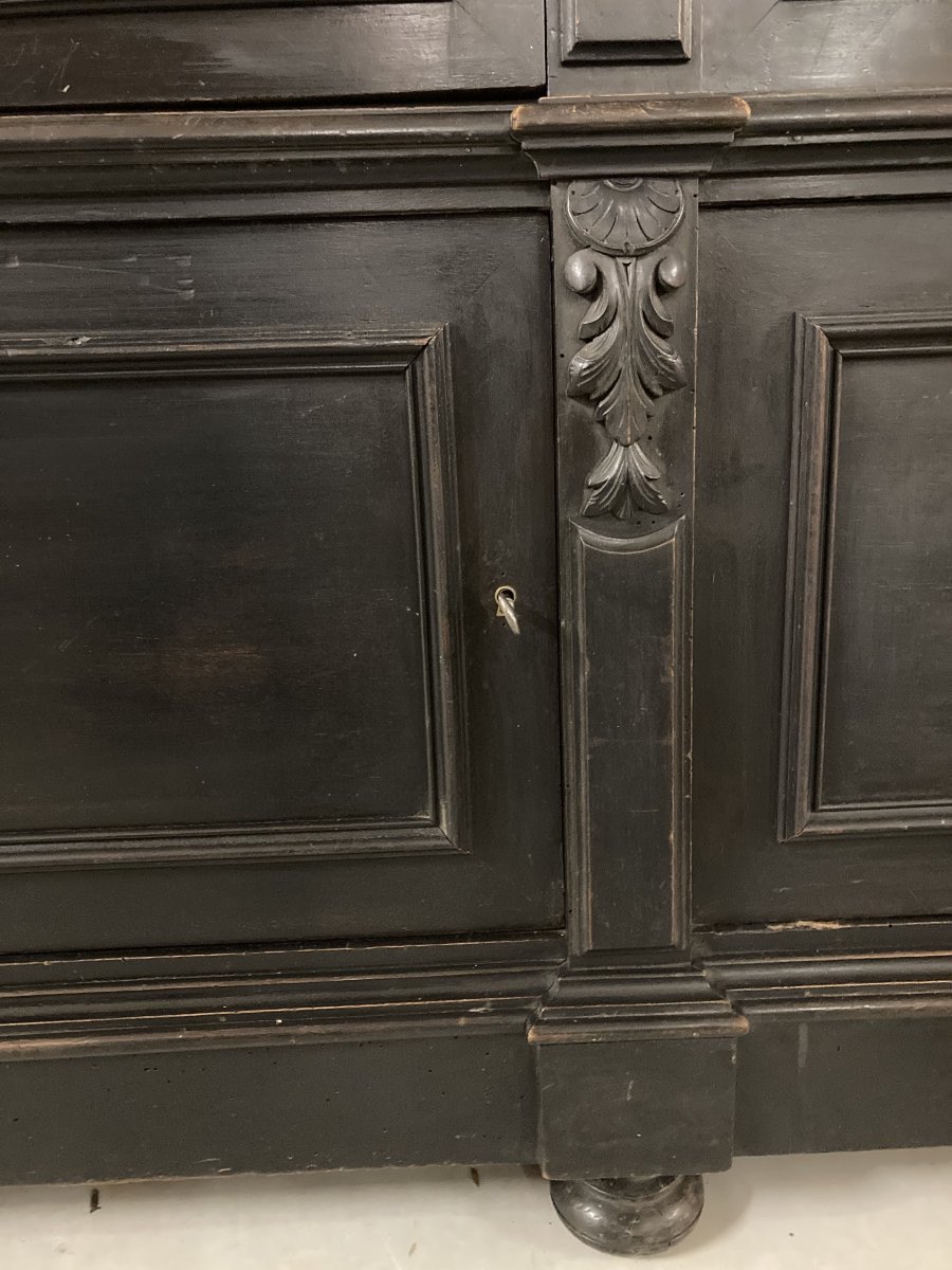 Bibliothèque d'époque Napoléon III en poirier noirci-photo-4