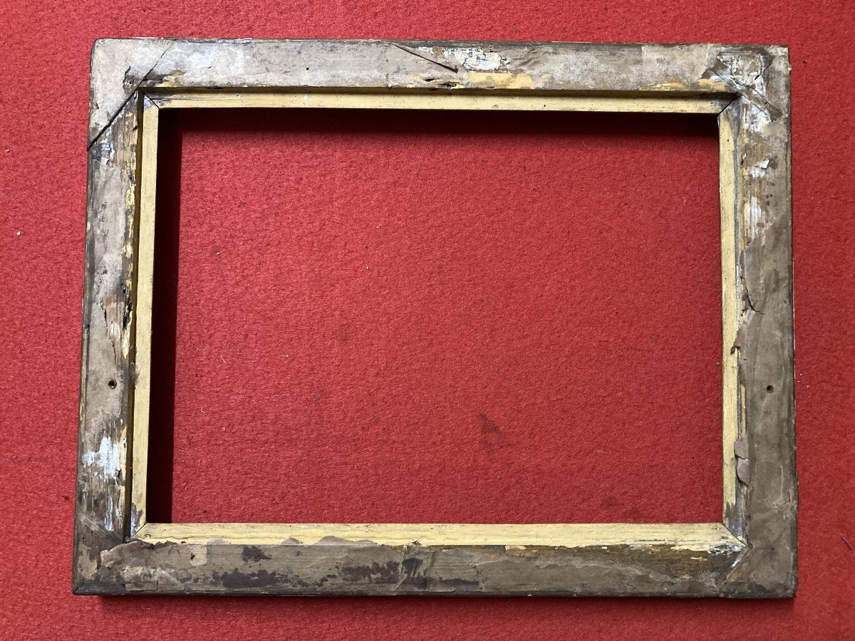 Cadre doré à clefs, motifs de Palmettes époque Restauration-photo-2