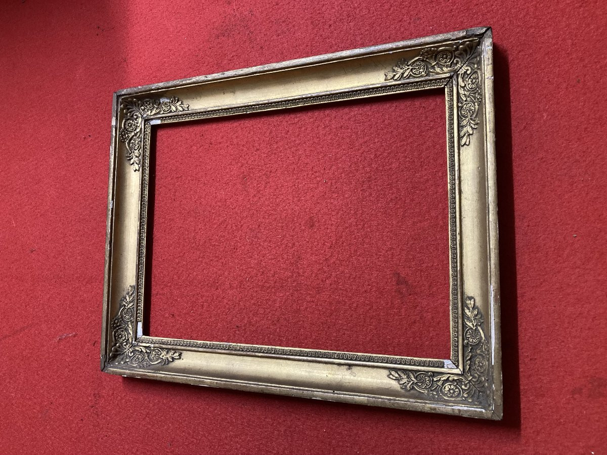 Cadre doré à clefs, motifs de Palmettes époque Restauration-photo-3