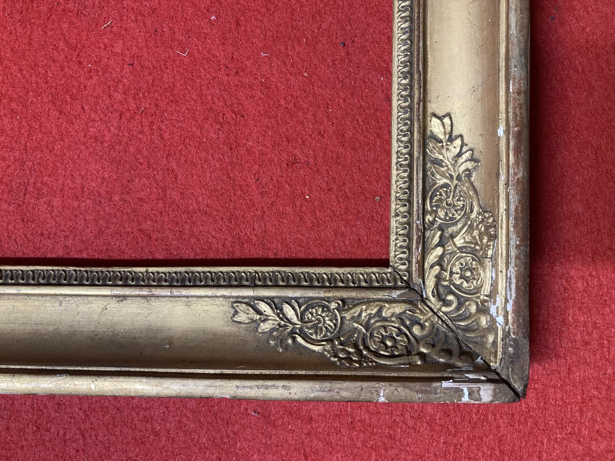 Cadre doré à clefs, motifs de Palmettes époque Restauration-photo-4