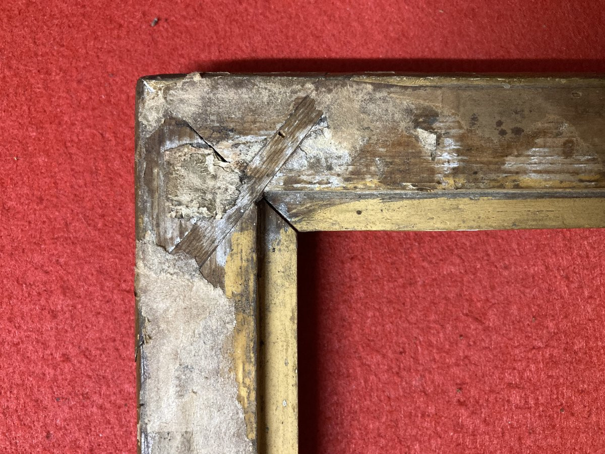 Cadre doré à clefs, motifs de Palmettes époque Restauration-photo-4