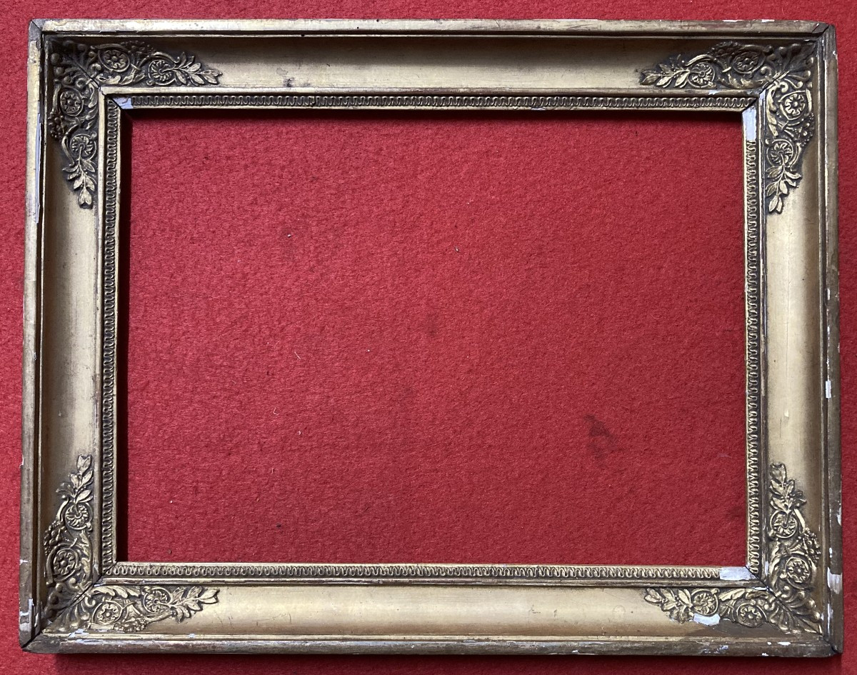 Cadre doré à clefs, motifs de Palmettes époque Restauration