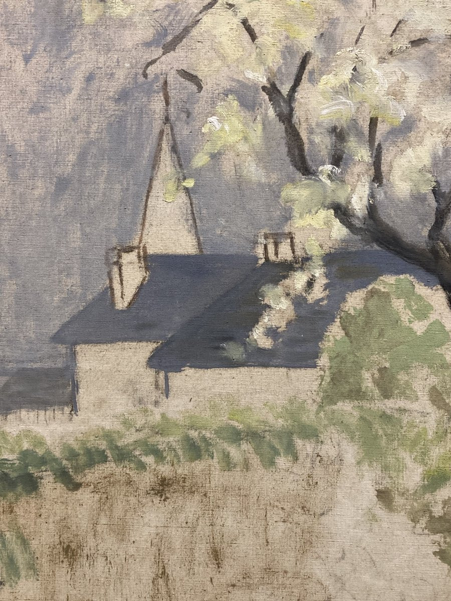 Marthe ORANT (1874-1957), Le Printemps, huile sur toile-photo-8