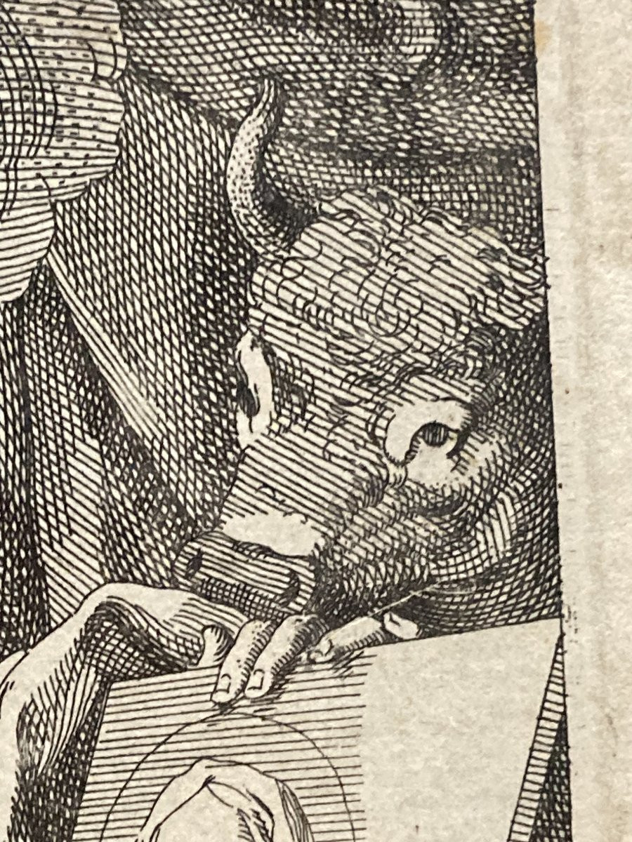 Christoph WEIGEL L'Ancien (1654-1725), Apparition de la Vierge à saint Luc, Burin et Eau-Forte-photo-4