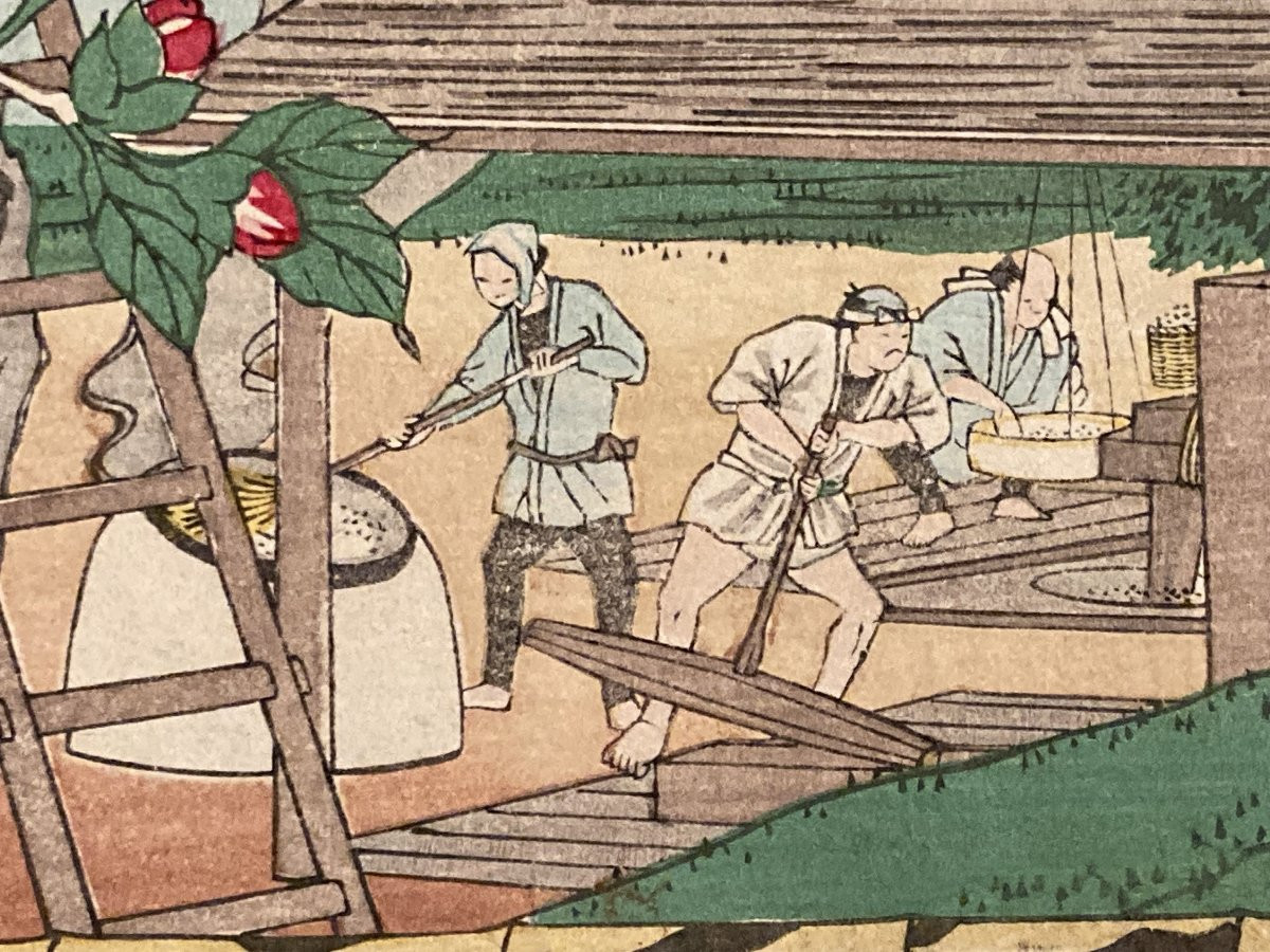 Tokubei Ando (1842-1894) Known As Hiroshige III, Production Of Camellia Oil In The Province Of Izu-photo-4