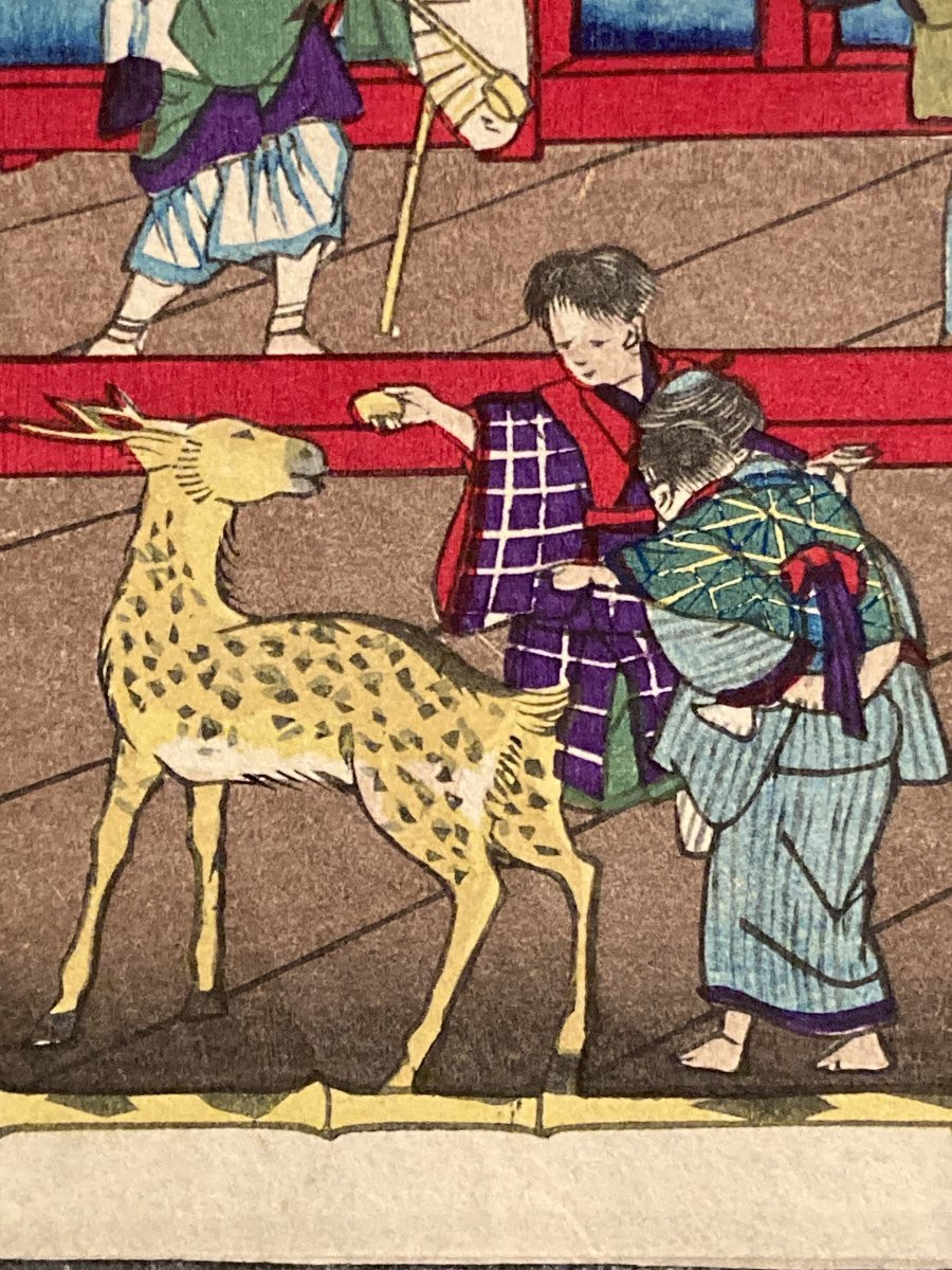 Tokubei Ando (1842-1894) Known As Hiroshige III, Toothpick Seller In Aki Province-photo-1