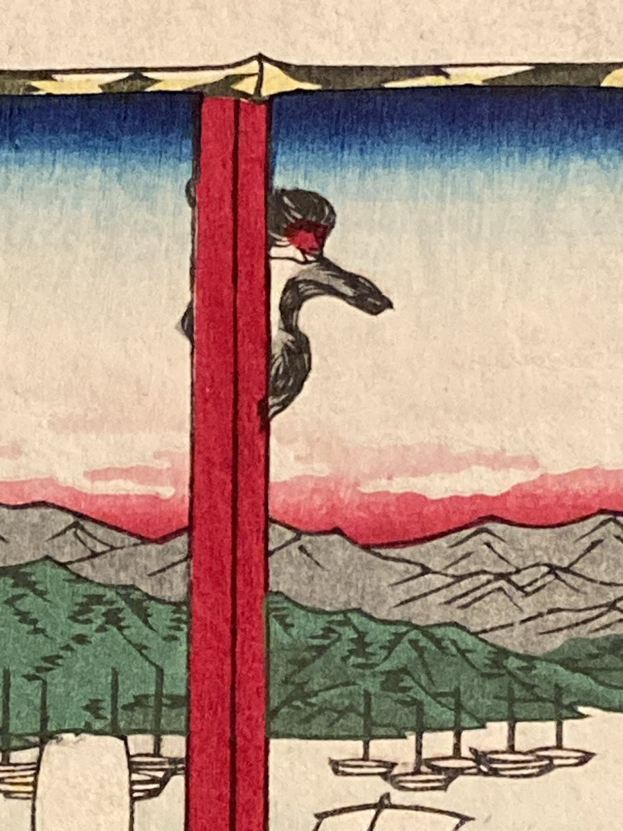 Tokubei Ando (1842-1894) Known As Hiroshige III, Toothpick Seller In Aki Province-photo-5