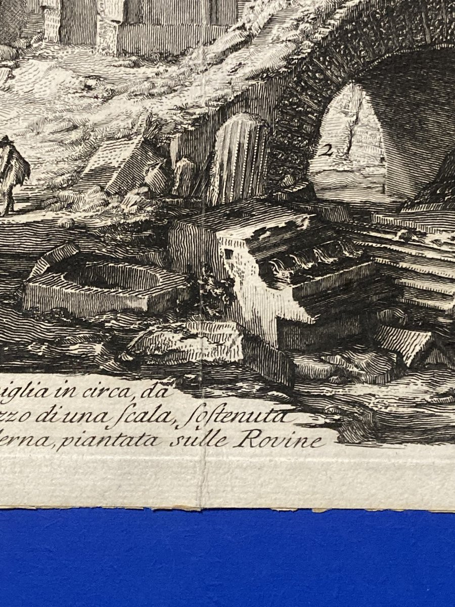 Giovanni Battista PIRANESI (1720-1778), Veduta degli avanzi de mausolei, Eau-forte originale -photo-4