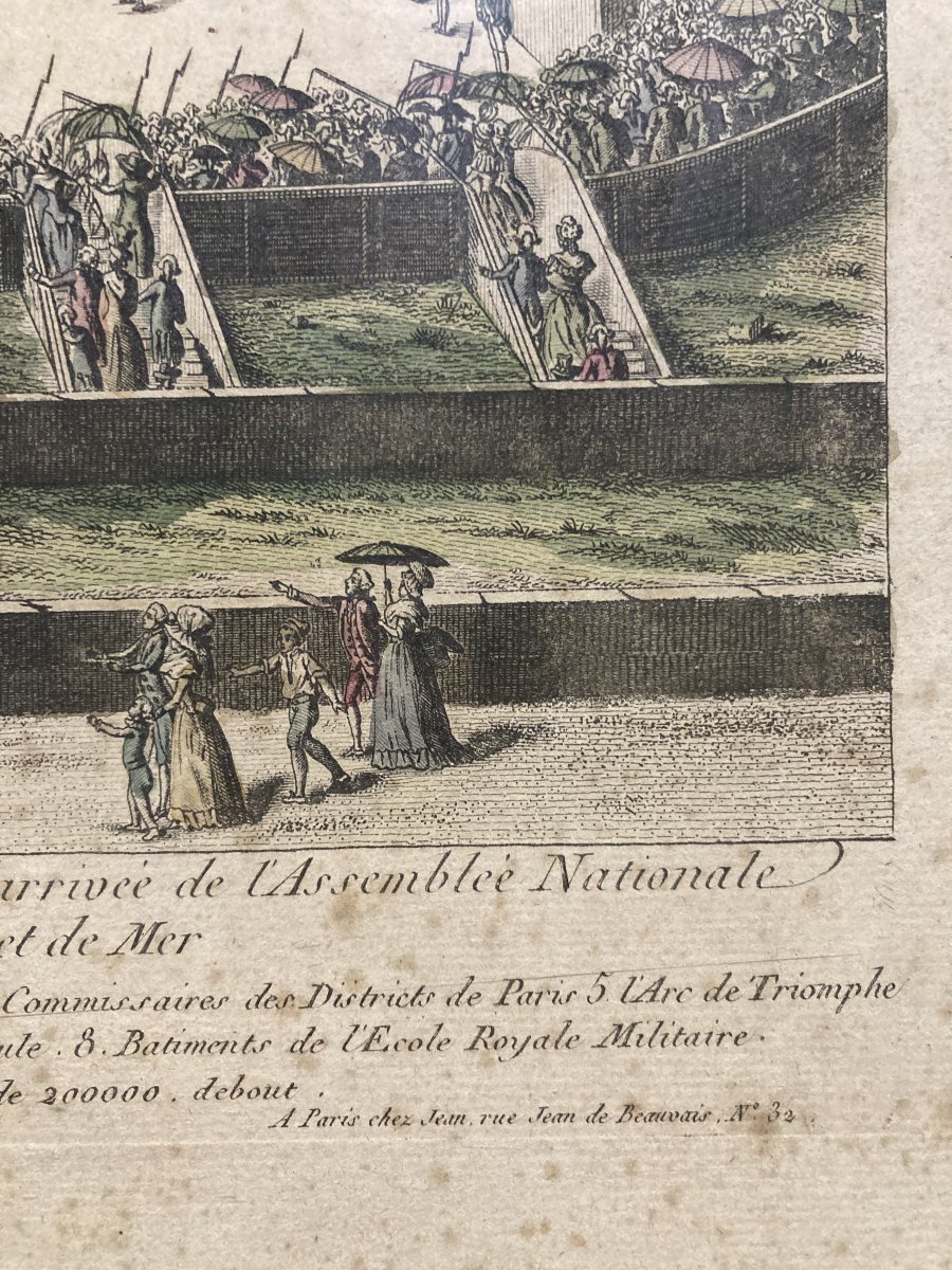 Vue du Champ de Mars dit de la Fédération à la Journée Mémorable du 14 Juillet 1790, estampe-photo-3
