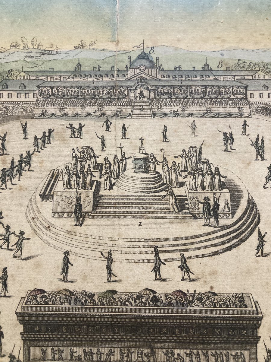 Vue du Champ de Mars dit de la Fédération à la Journée Mémorable du 14 Juillet 1790, estampe-photo-4