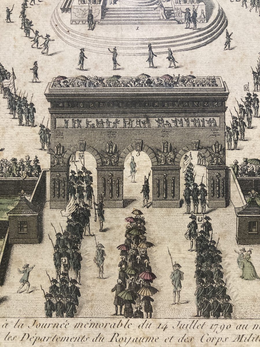 Vue du Champ de Mars dit de la Fédération à la Journée Mémorable du 14 Juillet 1790, estampe-photo-8