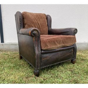 Chesterfield Wingback Armchair, 1930s