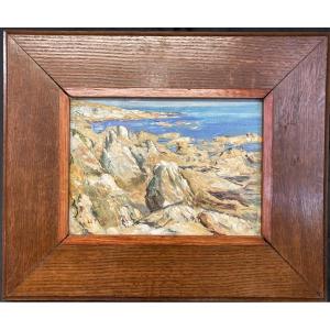 René LE FORESTIER (1903-1972), Côte Rochelaise, huile sur toile encadrée