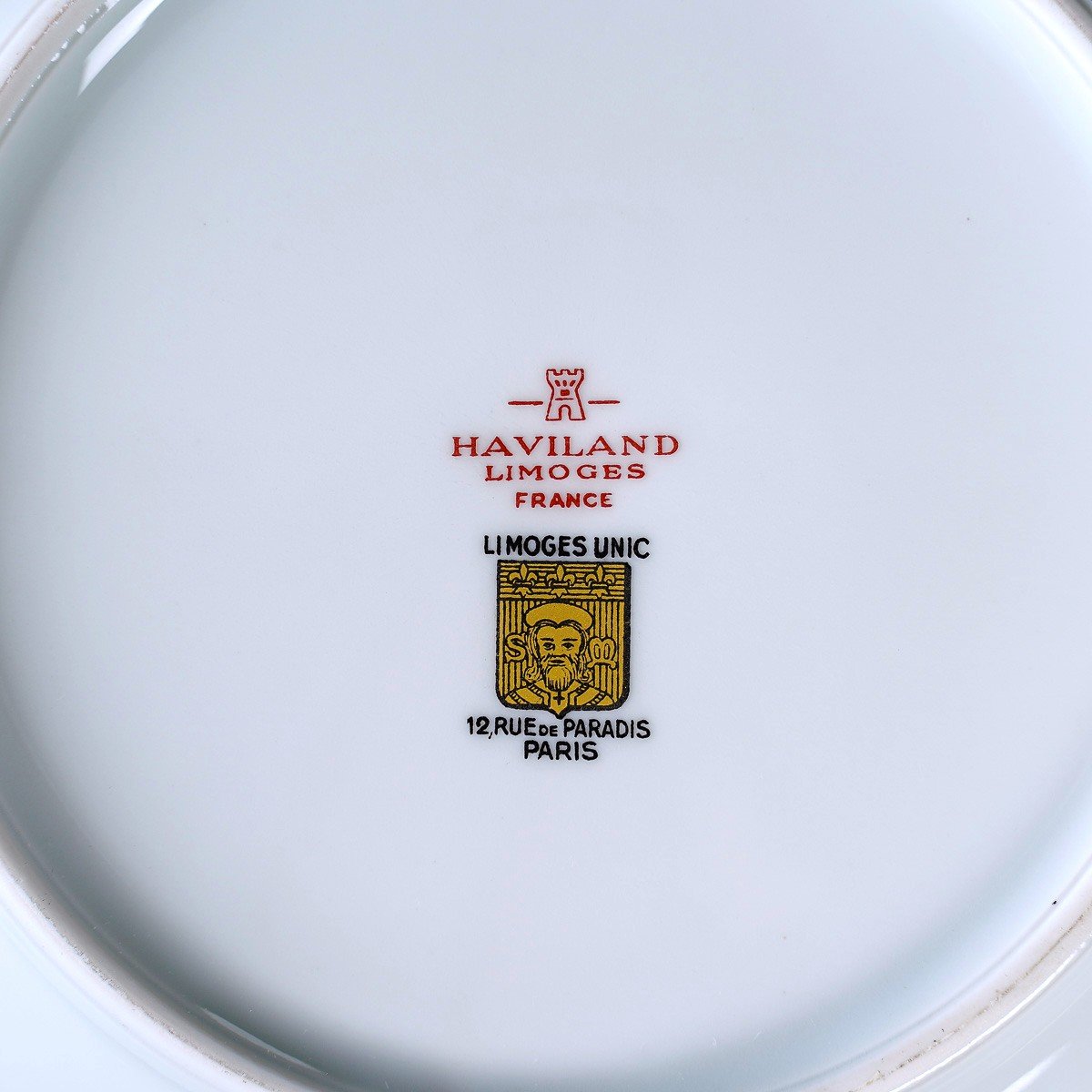 Service de Table en Porcelaine de Luxe | Collection Diplomate Haviland | Blanc et Or | Ensemble pour 12 personnes - 53 Pièces-photo-4