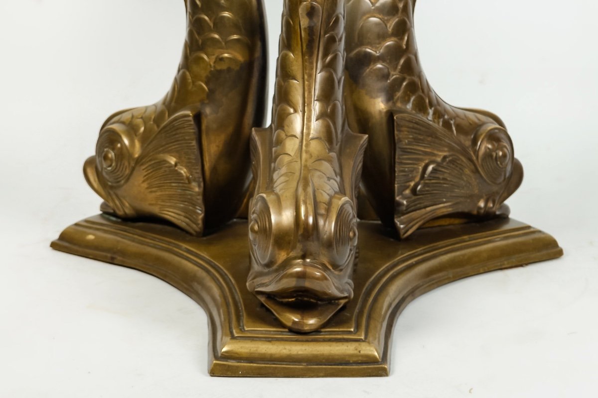 Table en bronze des années 1970-photo-3