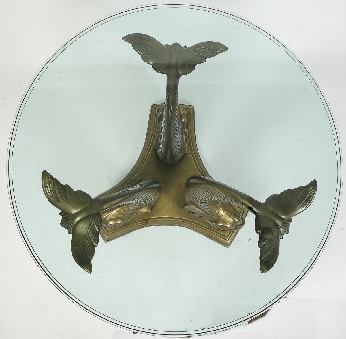 Table en bronze des années 1970-photo-3