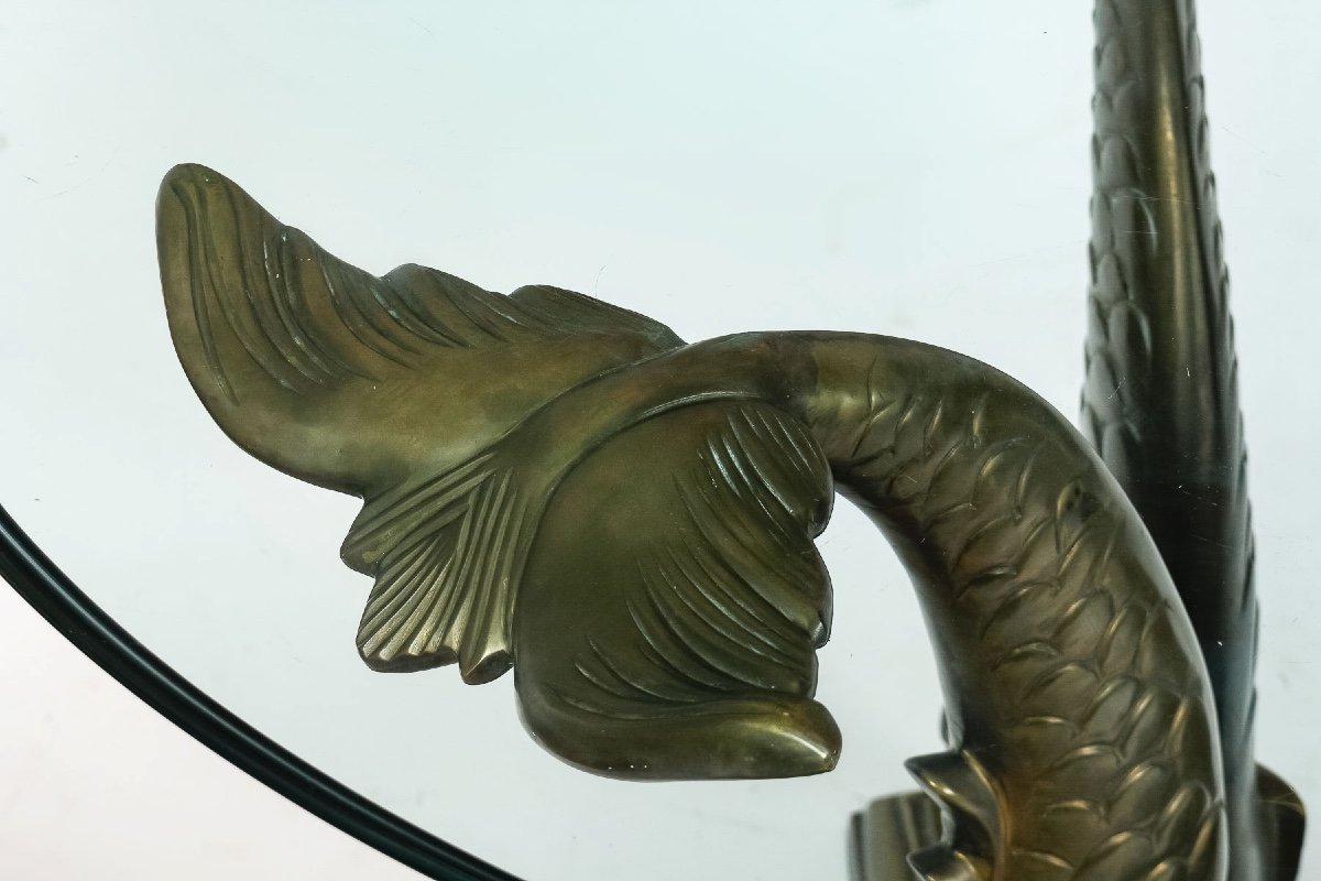 Table en bronze des années 1970-photo-8
