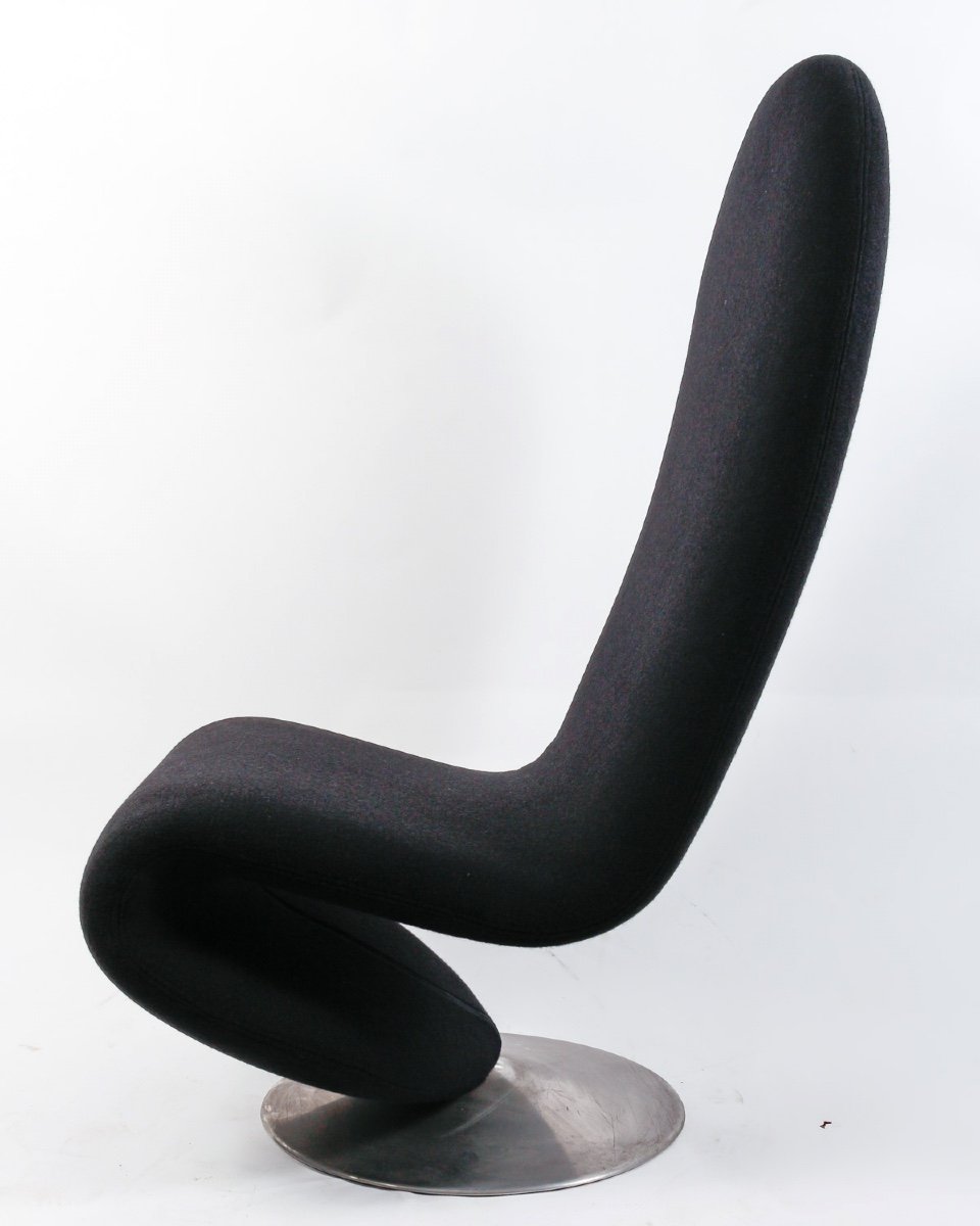 Set Of 3 Vintage 1-2-3 High-back Chairs By Verner Panton For Fritz Hansen – Iconic Design