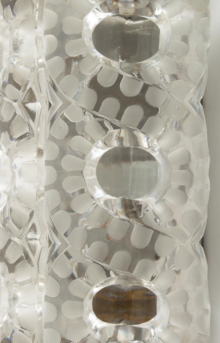 Ensemble de 3 Appliques "Séville" Lalique en Cristal | 1947 | Éclairage de Luxe| Design Élégant-photo-3