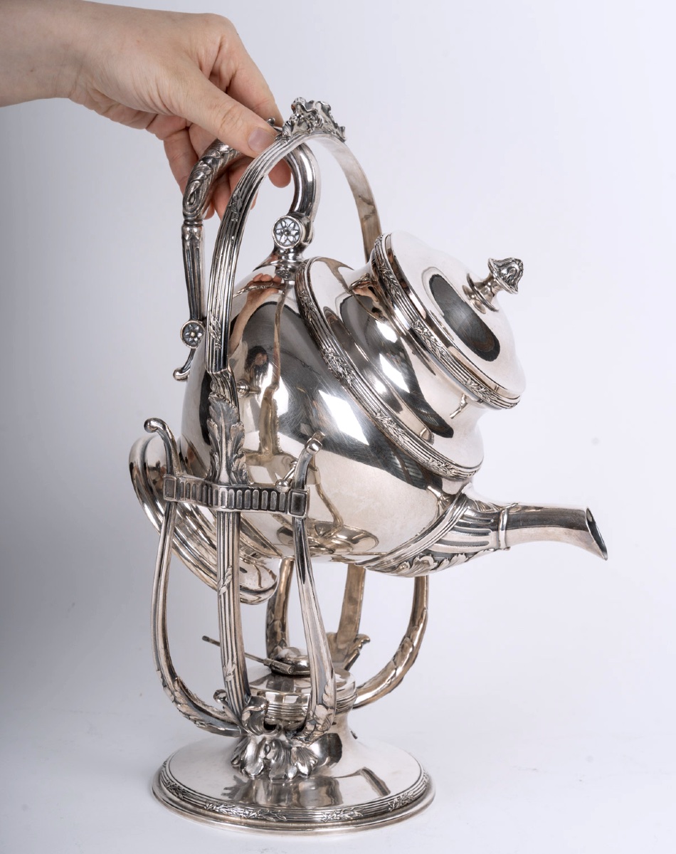 Samovar Christofle En Métal Argenté – Art De La Table De Prestige – XXᵉ Siècle-photo-4