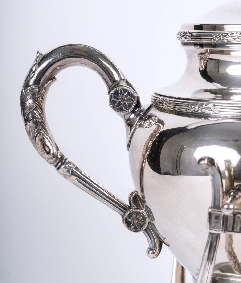 Samovar Christofle En Métal Argenté – Art De La Table De Prestige – XXᵉ Siècle-photo-5