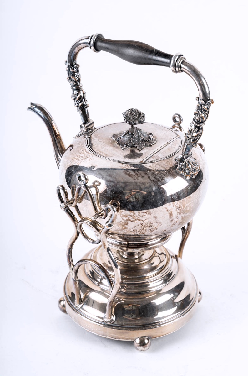 Silver-plated Samovar – Maison Balaine Paris, Early 20th Century, Art Nouveau Style-photo-3