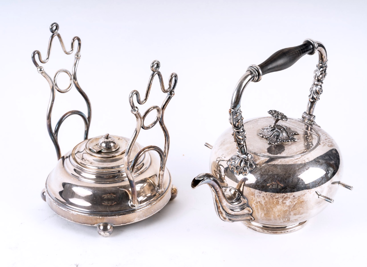 Silver-plated Samovar – Maison Balaine Paris, Early 20th Century, Art Nouveau Style-photo-2